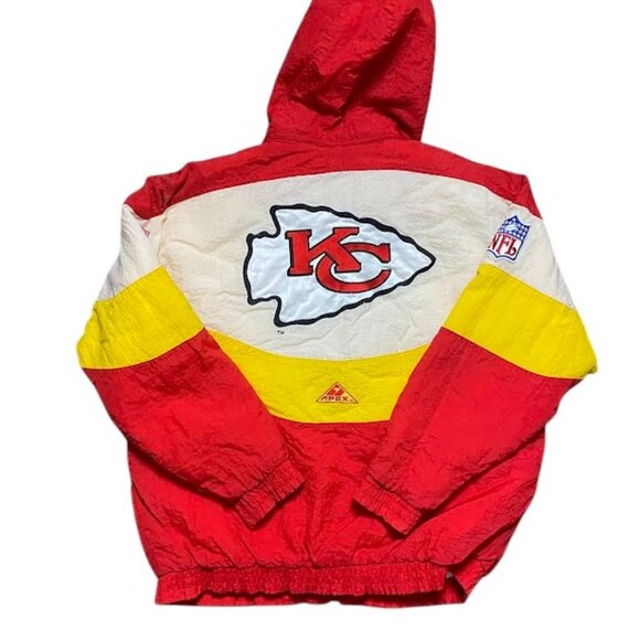 Men Vintage Apex One NFL Pro Line Authentic Kansas City Chiefs Puffer Jacket - Picture 2 of 4